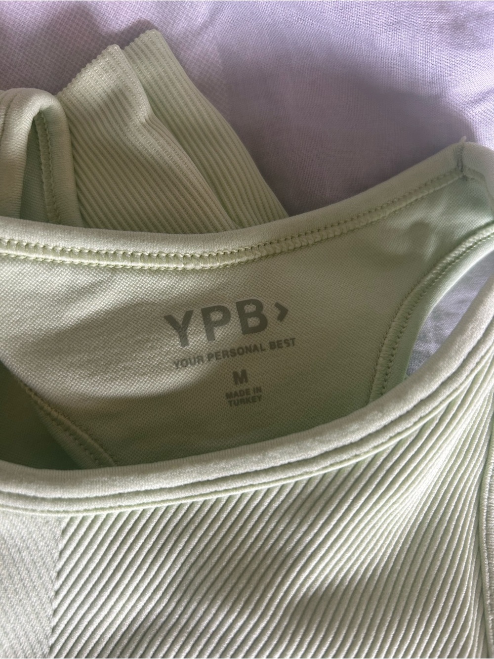 Abercrombie & Fitch (YPB) Pale Lime Ribbed Tank - Picture 3 of 3